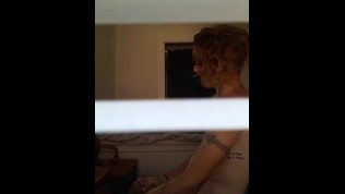 Spying on Teen Boy Eats His Own Cum