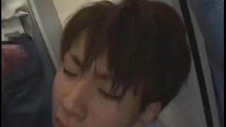 Asian Gay Sex in Subway – Chikatetsu de Ajia no gei no sekkusu, straight young Asian guys