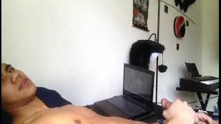 Me jerking off, young Asian gay porn tube