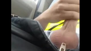 UK Ginger Wanking on His Way to Work