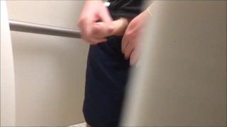 2 big dicks spied on while pissing