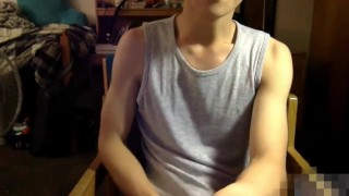 超帥眼鏡弟弟鏡頭前自慰1, young Asian straight gay porn