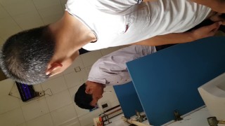 Asian Chinese Guy Boy Male Huge Uncut Cock Dick Pissing Urinal Public, best gay young Asian porn site