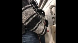 Beautiful bear cruising in the urinals