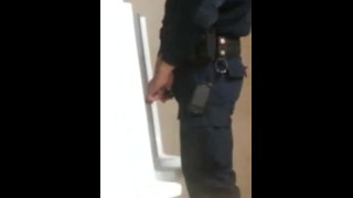 big dick spied pissing at urinal