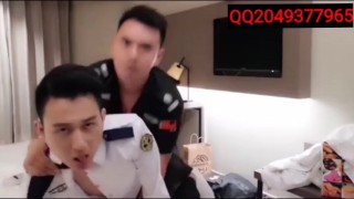 Chinese handsome boys fucking hardly, young Asian daddy gay porn