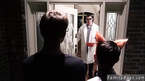 Gay boy changing room cum Trick Or Treat