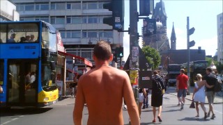 naked guy at street in broad daylight