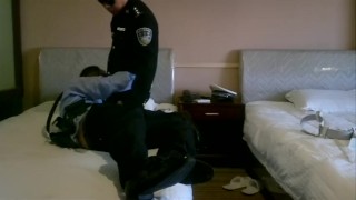 Strong Chinese Police Officers Play with Suit (Little Master & Slave), free young Asian gay videos