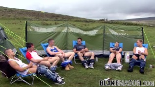 British studs take their dicks out during outdoor picnic, amatur gay porn