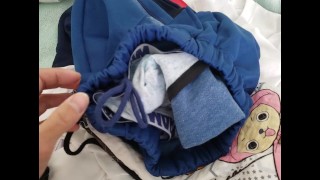 巾着袋の中身　体操服　ハーフパンツ　ブリーフ