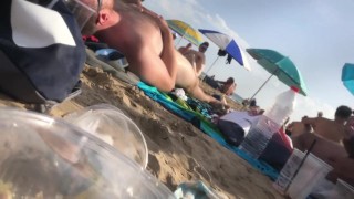 Growing a huge boner at the beach