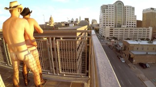 TwoLongHorns Fuck Bareback Raw Outdoors Risky Public College Cowboy Boots