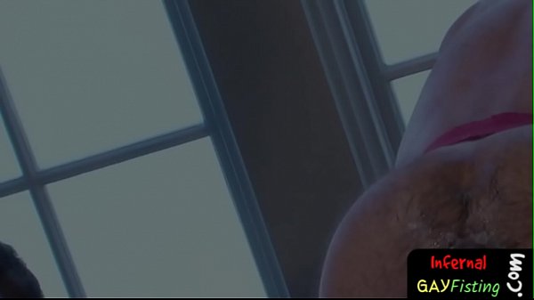 Ebony stud fisting and stretching gaping ass