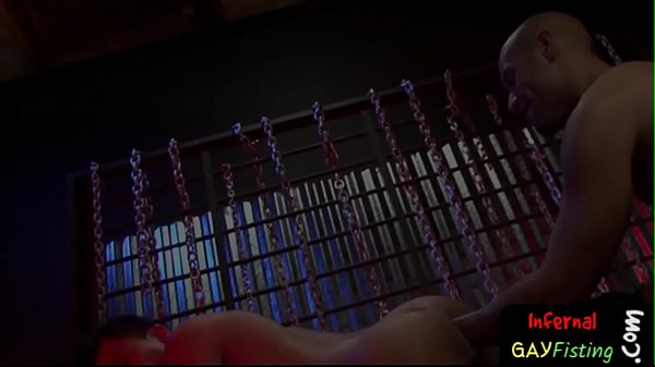 Handsome stud fisted while spreading his legs