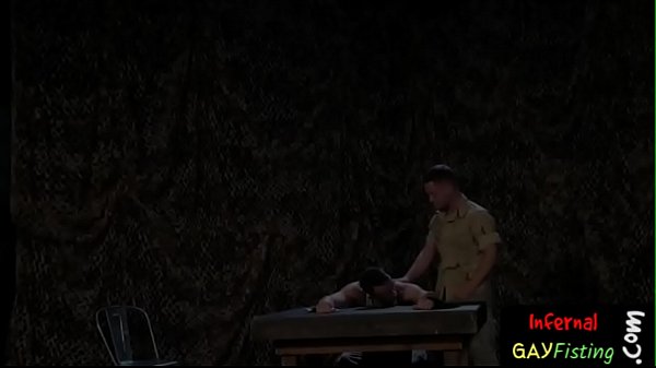 Uniformed stud punishes twink asshole