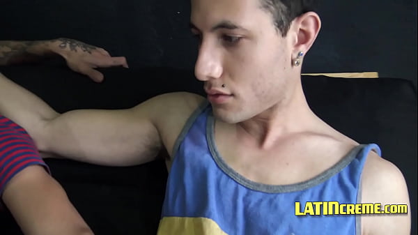 Eager Latino Twink In Sneakers Shared By 2 Handsome Men